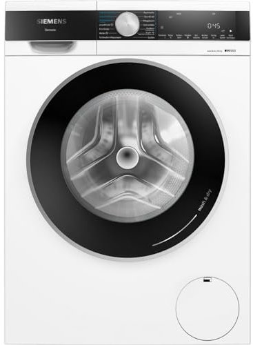 Siemens WN44G241 iQ500 - Asciugatrice intelligente da 9 kg e 6 kg, asciugatura, 1400 giri/min, sistema antimacchia, smartFinish - leviga tutte le pieghe e programma per esterni