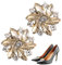 ORUZA 2 Stück Kristall Schuhclips, Strass Schuh Clips, Kann Zerlegen Schuh Dekorative Accessoires für Damen Heels Hochzeit Braut Party Schuhdekoration
