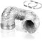DMJJSD Manguera de salida de aire de 100 mm de diámetro, manguera de salida de aire flexible de 3 m, tubo de aluminio, manguera flexible con 2 abrazaderas de manguera de acero inoxidable para aire