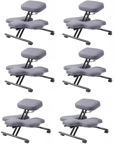 kniestuhl ergonomisch Kniender Schreibtischstuhl, höhenverstellbar mit Rädern, ergonomischer Haltungsstuhl für Büro-, Heim- und Yoga-Enthusiasten, Meditationsfanatiker, Kreuzstuhl ohne Rückenlehne, gr