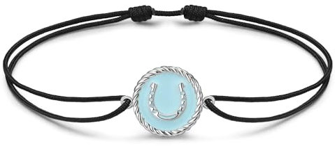 JENDEAR SHINE Fußkettchen für Damen 925er Sterlingsilber Hufeisen Fußkettchen, Verstellbare Handgemachte Seilkette, Sommer Strand Knöchelschmuck