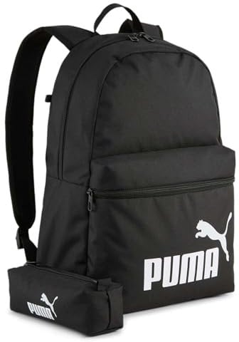 PUMA PUMA PHASE Backpack Set, Mochilas clásicas Unisex adulto, PUMA Black, OSFA