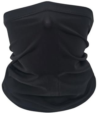 HSIXHAF Halbe Sturmhaube Atmungsaktive Sturmmaske Motorrad Sturmhaube Fahrrad Gesichtsmaske Ski Maske Laufmaske Balaclava Schlauchtuch Herren & Damen für Sport & Outdoor - Schwarz