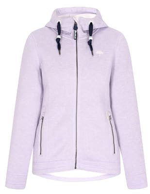 Schmuddelwedda Damen Strickfleecejacke, Grauviolett Melange, XL