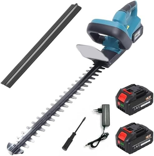TAGLIASIEPI CON DOPPIA BATTERIA LITIO 48V LAMA DA 40cm TAGLIAERBA SENZA FILO GIARDINO SIEPI FAO DA TE PROFFESSIONALE
