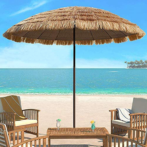Parasol Pliant Parasol De Paille De Plage Extérieure La Surface Du Parapluie Peut être Inclinée, Adaptée Aux Cafés De La Cour De Plage Pour Bloquer Le Soleil, L()