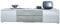 Vladon TV Lowboard Linio V2, Fernsehtisch mit 2 Türen und 2 Schubladen – Weiß/Beton Oxid Optik (166,5 x 37,5 x 35 cm)