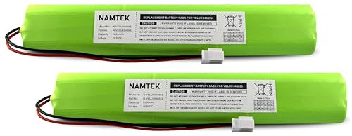 2X Namtek Ersatzakku für Velux Solarfenster & Dachfenster Rolladen - Akku Ersatz 10.8V, 2200 mAh, NiMH - mit Kabel und Stecker 946933, 946930, 946987, 846933