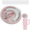 Leak Proof Lid for Stanley, Cup Lid with Straw for Stanley Replacement, Leakproof Lid with Seal Ring for 40oz Stanley Quencher Accessories, Tumbler Flip Straw Lid with 2 Straws Reusable (Pink)