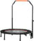 HOMCOM 102 cm Fitness-Trampolin, Faltbares Mini-Trampolin mit vierfach höhenverstellbarem Haltegriff, Fitness-Rebounder für Erwachsene, bis 100 kg, Schwarz+Orange
