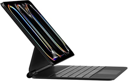 Dolpking Magic Keyboard - Funda para iPad Pro de 13 pulgadas (M4, 2024), funda con teclado para iPad Pro 13 con trackpad multitáctil, diseño de conexión automática, teclas retroiluminadas (negro, iPad