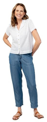 Lily & Me Brean Tencel Tapered Trousers - Denim - Size 08