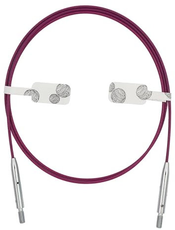 KnitPro Thin&Flex 360°Swivel Inter.cable 150cm purple - 1pc