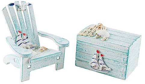 SOLUSTRE 1 Satz Strandkorb Dekoration Ozeandekor Zubehör Für Strandhütten Strandschmuck Dekorative Einrichtung Im Mediterranen Stil Stranddekorationen Kiefernholz