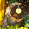 Mond Solarleuchten Garten Deko Terassendeko,Elfe/Blumenfee wasserdichte Solarleuchte,Gartendeko für Draußen,Deko Leuchten Balkon,Freien Solarlampe für AußEn,für Gehweg,Terrasse
