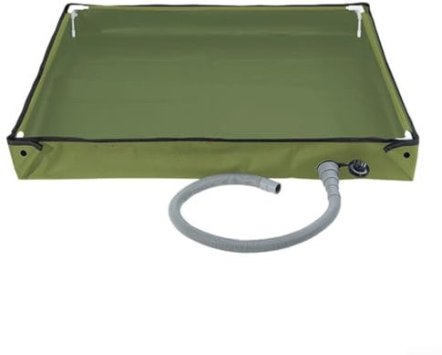 Piatto doccia multifunzione con tubo di scarico, perfetto per campeggio, viaggi e docce all'aperto (verde)