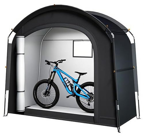 KPIRXO Fahrradgarage für Cube Stereo Hybrid 160 HPC Stereo Hybrid One44, wasserdichte Fahrradunterstand Outdoor Fahrradunterstand Für 2-4 Fahrräder Mit Uv-Schutz Und Reißverschluss,S/200 * 80 * 165CM