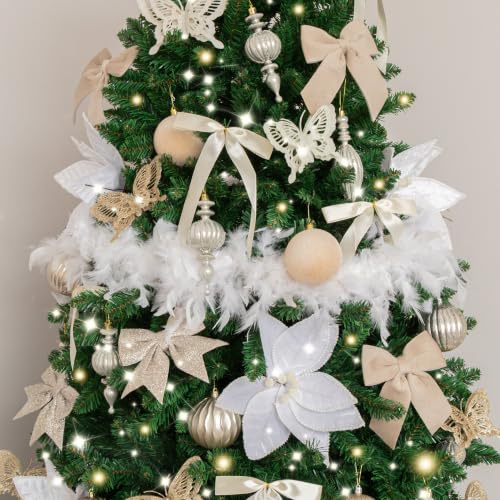 Melody Maison Large White Feather Boa Christmas Garland - 182cm