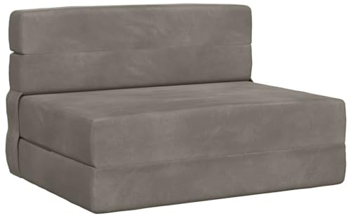 vidaXL Klappsofa Bett Hellgrau 70 x 80 x 60 cm Stoff, Verstellbares Sofa-Bett, rechteckige umwandelbare Couch, vielseitiges Möbelstück für Schlaf- und Wohnzimmer