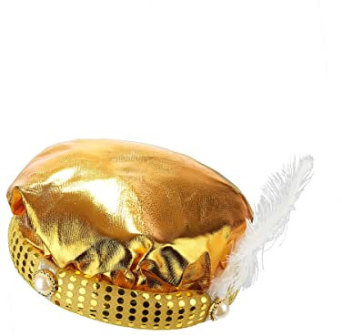 DEGUISE TOI VEGAOO - Sultan Turban-Mütze für Erwachsene gold - Mütze - Einheitsgröße - Gold - Accessoires - 100% Polyester - Carnaval