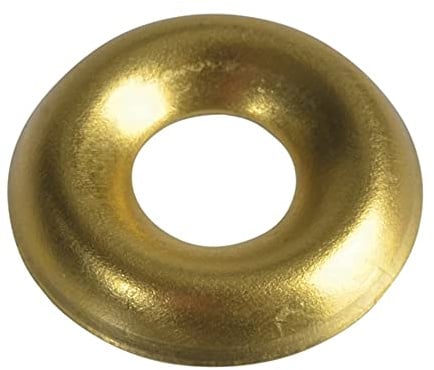 ForgePack Screw Cup Washers | No. 10's | Solid Brass, Polished | Pack 20