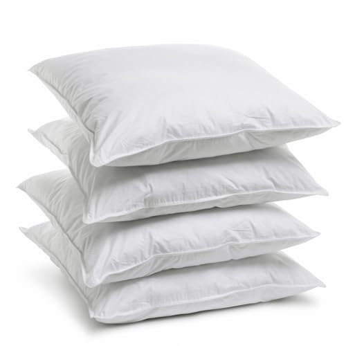 Bleu Câlin Home Collection - Lot de 4 Oreillers Anti-Acariens 60x60cm, Gamme Hygiène Parfaite, Fabriqués en France