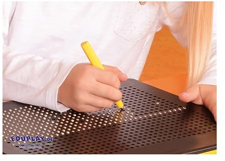 EDUPLAY 120539 Ersatz Dreikantstift magnetisch für Magnet Schreib-/Maltafel, gelb, 21-teilig (1 Set)