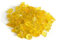 Reflektierender Feuerglas-Kies, mit hohem Glanz, Feuersteine, Feuerglas-Kieselsteine, Perlen für Feuerstelle, Aquarium, Garten, 1–2 cm, 540 g (gelb)