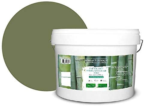 Peinture naturelle écologique aspect MAT NATURA - intérieur extérieur - 43 couleurs (10 L, Vert kaki)
