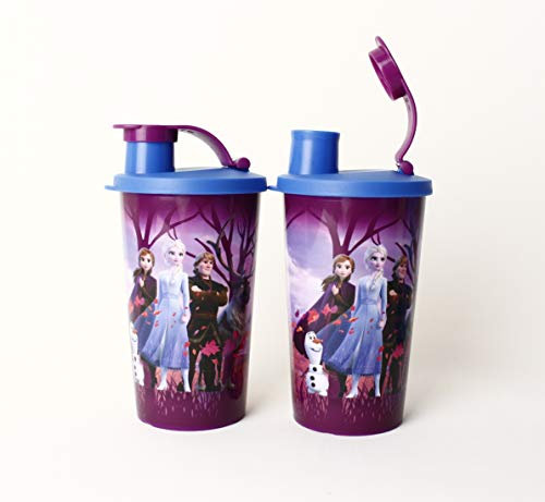 TUPPERWARE Trinkbecher Anna UND ELSA Becher mit Deckel 2X 330ml Trinkbecher Eco EcoEasy + Kugelschreiber