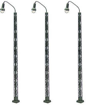 Evemodel 3 STK.Gittermastleuchte Spur H0 1:87 Modell Bahnbetriebswerk Leuchte LQS38-3-EU
