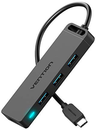VENTION USB C Dock, 4 Port USB 3.0 Multi Ports Adapter USB Splitter, 4 in 1 Docking Station Compatible with MacBook Pro, PC, Laptop, Mac mini, iMac, Surface Pro, Flash Drive