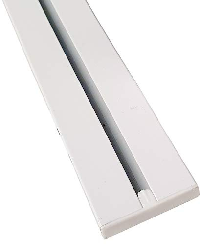 Vorhangschiene Aluminium - Weiß 1 Lauf 270cm (3x90cm) - Flache Gardinenschiene (7mm) - inkl. Vorhanggleiter