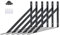 AddGrace Shelf Brackets Heavy Duty Triangle Shelving Brackets 300x190mm Wall Mounted Metal Right Angle Shelf Support Screws Include (300x190mm/12x7.4inch) Black 6 Pack