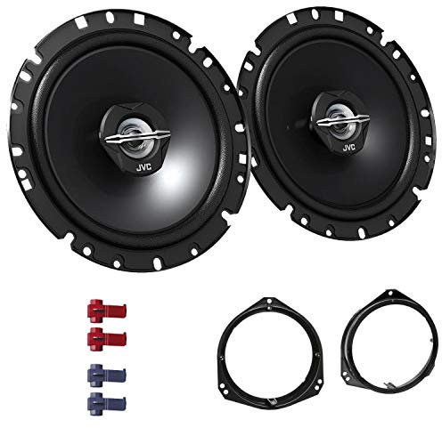JVC CS-J1720X Lautsprecher mit Einbauset passend für Opel Corsa B 1993-2008 Türen vorne 600 W 170mm 2 Wege Koax