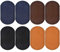 Jinlaili 8 Stück Patches zum Aufbügeln, Oval Aufbügelflicken, Reparatur Nähen Elbow Knie Bügelflicken, Flicken zum Aufbügeln, Kleidung Zubehör, Stoff Reparaturset für Mäntel Pullover Jacken