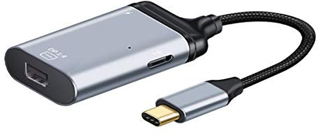 xiwai Adaptateur convertisseur USB-C type C vers Mini DP Displayport 4K 2K 60Hz avec port d'alimentation PD femelle