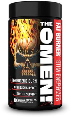 JNX SPORTS The Omen! Thermogenic Fat Burner – Fat Burner for Men & Women with Acetyl-L-Carnitine | Appetite Suppressant & Weight Loss Supplement | 100 Capsules