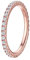 Suplight Damen Ringe mit Stein Silber 925 Fingerring Eheringe Verlobungsring Breite 2mm Größe 18,9mm rosegold