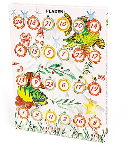 MF Angler Adventskalender 2021 - Weihnachtskalender Angel Advents Kalender - mit 24 Überraschungen + Multifunktions Tuch