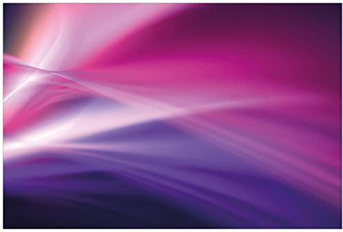 Wallario Wandbild aus Acryl, 60 x 90 cm, freischwebende Optik - Abstrakte Formen und Linien in pink lila