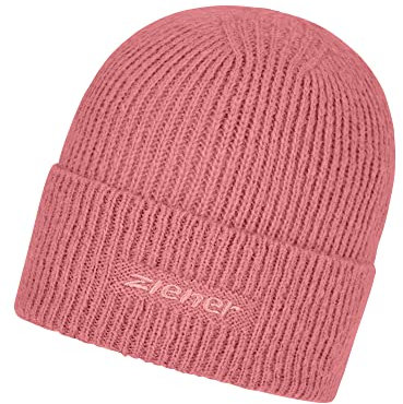 Ziener Damen/Herren ILIDIO Mütze/gestrickt, Aufschlag, Wollanteil, pink Vanilla, Einheitsgröße
