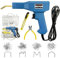 Umelee Kunststoff Schweißgerät Reparatursatz, 50W Plastik Schweißgerät von gebrochenem Kunststoff/Autokotflügel/Autoteilen, Stoßstangen Reparatur Set mit Seitenschneider, Cutter, 200St Schweißklammern