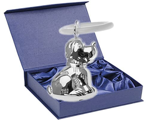 SILBERKANNE Kinderrassel mit Beissring Hund L 7cm Premium Silber Plated edel versilbert in Top verarbeitung. Fertig zum verschenken mit schicker Geschenkverpackung