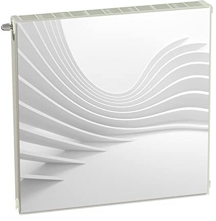 Magnet Heizkörperverkleidung Heizkörperabdeckung Grau Abstrakt 60x60 cm Heizung Abdeckung Verkleidung Magnetische Abdeckmatte Kühlschrank aus Einem Flexiblen Magneten Digitaler Aufdruck