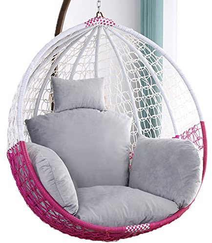MHUQIA HäNgekorb Kissen Waschbar, Kissen FüR Hangesessel Outdoor, Sitzkissen FüR HäNgesessel Outdoor, Sitzkissen HäNgesessel Outdoor, Bequem, Waschbar Und Wasserfest (E)