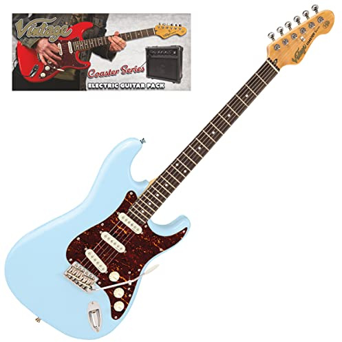 VINTAGE V60 COASTER ELECTRIC GUITAR PACK - LAGUNA BLUE