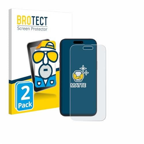 BROTECT Schutzfolie für Apple iPhone 14 Pro Max | 2 Stück Entspiegelnder Displayschutz Made in Germany Matte Displayschutz-Folie Anti-Reflex Anti-Fingerprint Einfache Montage