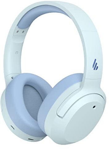 Edifier W820NB Active Noise Cancelling Bluetooth Headphones, Over Ear Headphones Wireless Adjustable - Hi-Res Audio - 49H Playtime, Memory Foam Ear Cups, for Travel, Home Office, Blue