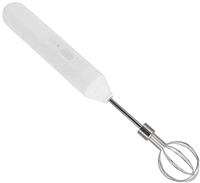 Sbattitore Elettrico, Frullino Per Le Uova, Frullatore Portatile, Batteria Da 1200 MAh, 3 Velocità, Ricarica USB, Montalatte Portatile, Per La Casa, Cottura, Panna, Uova (Bianco)